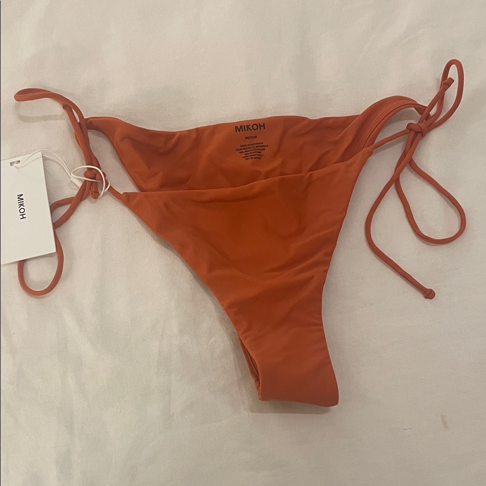 MIKOH Belona Orange Bikini Bottom